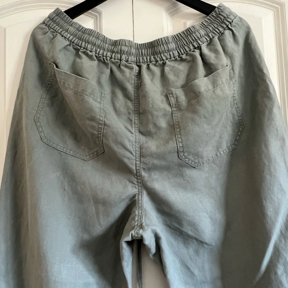 🖤J.Crew Seaside Linen Blend Pants – Faded Pistachio | Size L - Picture 11 of 14
